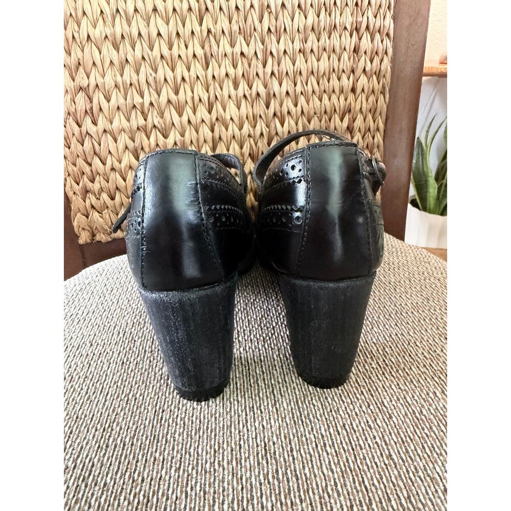 Vintage Dr. Martens Orla Mary Jane Heels Black Leather 90s Grunge EU 37 US 6 - Picture 6 of 7